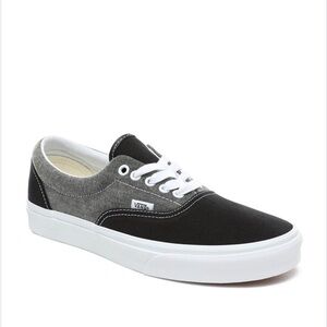 VANS Era Chambray Gray Black Men's 12 Skate Shoes Sneakers Low Top Canvas Good